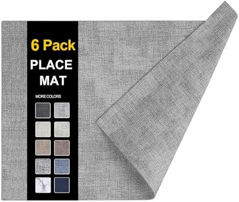 homing Faux Leather Heat Resistant Placemats 6 Packs