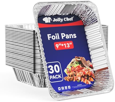 9x13 Aluminum Foil Pans (30 Pack) Disposable Foil Pans for Heating