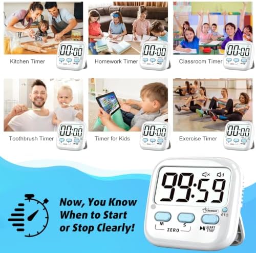 2 Pack Digital Timer for Kids, Classroom and Kitchen
