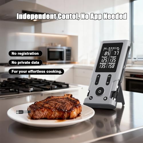 Smart Wireless Meat Thermometer, 2 Probes, 800ft Range