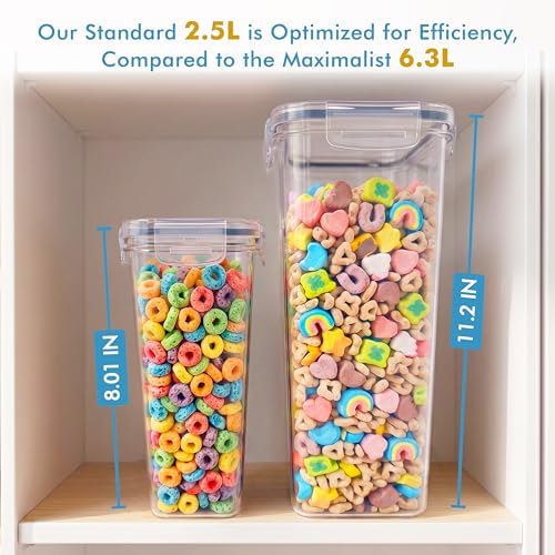 Shazo Small Airtight Cereal Containers, 2 PC, 2.5L