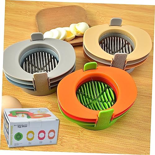 Egg Slicer Cutter 3 in 1 with Silicone Base Stainless Steel