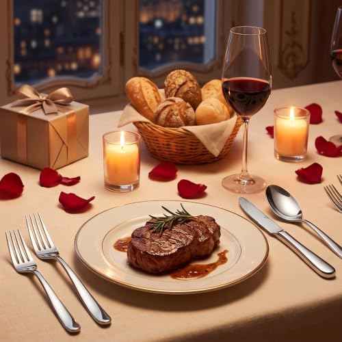 LIANYU 40-Piece Heavy Duty Silverware Set for 8, Stainless Steel Flatware