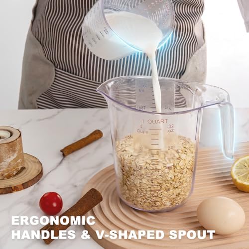 DaYammi Measuring Cups 4-Piece, Unbreakable Food-Grade Plastic
