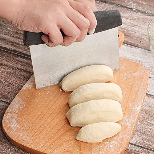 Pasta Scraper with Handle and Measuring Scale, Bench Scraper with