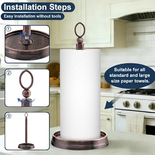 KASUNTO Countertop Paper Towel Holder, Oil Rubbed Bronze