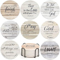 Billbotk Ceramic Coasters with Bible Verses, Christian Coasters Set of