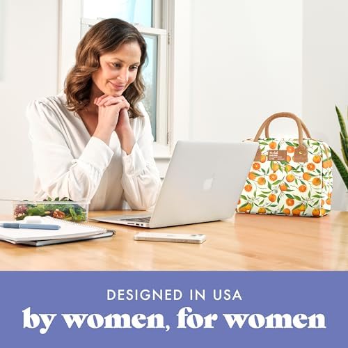 Fit & Fresh Bloomington Lunch Bag for Women - Insulated Large Lunch