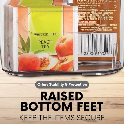 Clear Plastic Storage Bins for Kitchen Organization or Pantry