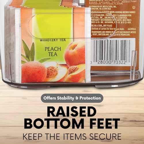 Clear Plastic Storage Bins for Kitchen Organization or Pantry Organizers and Storage, Freezer Fridge Organizer Storage Containers Bin for Organizing Refrigerator Medicine Closet Cabinet Organizers