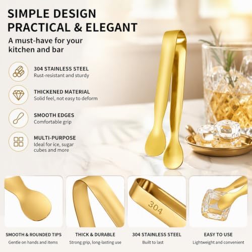 Ice Cream Scoop Set - Ice Tongs - Ice Cream Scoop - Stainless Steel