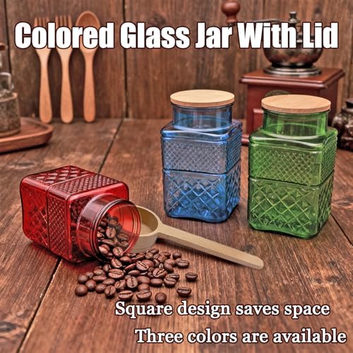 Coriario 60oz Coffee and Sugar Container Set of 2 Glass Canister with