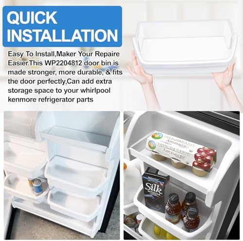 WP2204812 2204812 Refrigerator Door Shelf Bin Replacement Compatible