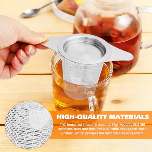 2Pcs Loose Leaf Tea Infuser with 1 Tong, Stainless Steel Loose Leaf