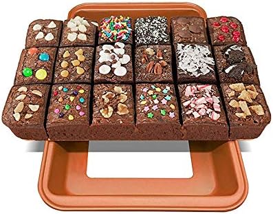 L-Lei Non-Stick Brownie Pans with Dividers, 18-Lattice Brownie Baking