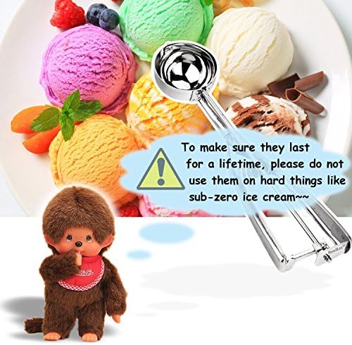 Ice Cream Scoop, Danibos 3PCS Stainless Steel With Trigger Cookie