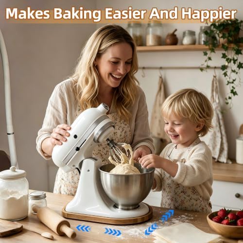 Acacia Wood Mixer Slider Mat for KitchenAid 4.5-5 Qt