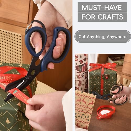 MEUUT All Purpose Scissors 2 PCS with Carabiner for Kitchen Outdoor