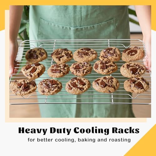 P&P CHEF 4 Pcs Baking Wire Rack for Cooling, 15.3 Inch