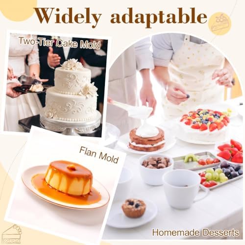 2 Pcs Quesillera Venezolana Con Tapa Molde Aluminum Flan Mold with