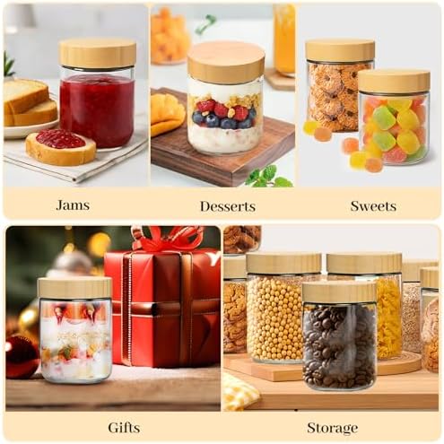 TBWIND 12 Pack 16oz Overnight Oats Containers