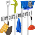 reliahom Broom Holder Wall Mount Mop Hanger Tools organizer 4Racks