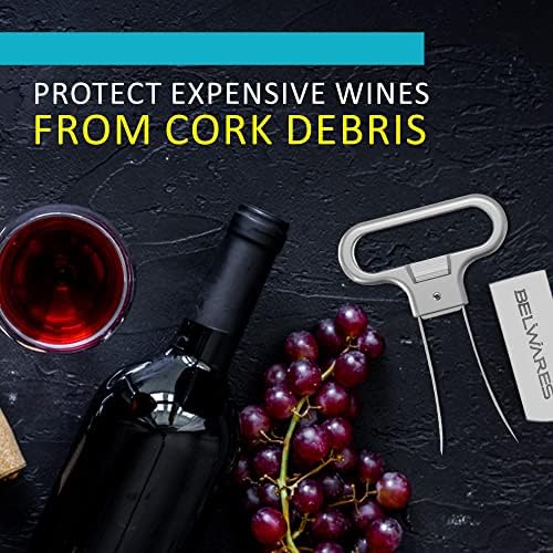 Belwares Ah So Wine Opener - Stainless Steel 2 Prong Cork Puller for