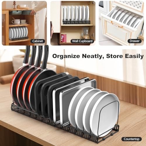 Housolution Cutting Board and Baking Tray Organizer, Black