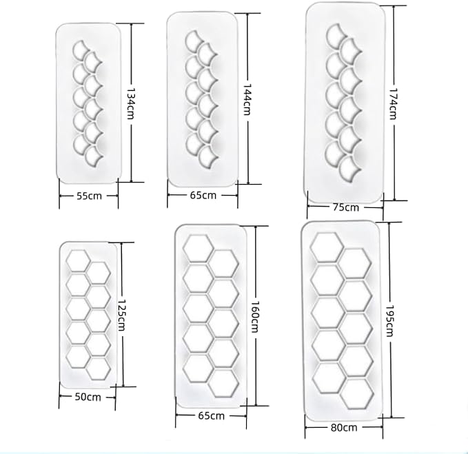 Hexagon Cookie Cutter Cake Mold Fondant Cutters, Fishscale Circle Cookie Cutters - Image 2