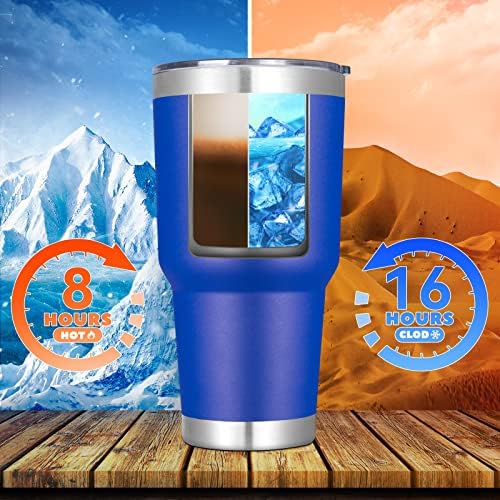 DOMICARE 30 oz Tumbler with Lid and Straw, Stainless Steel Tumblers