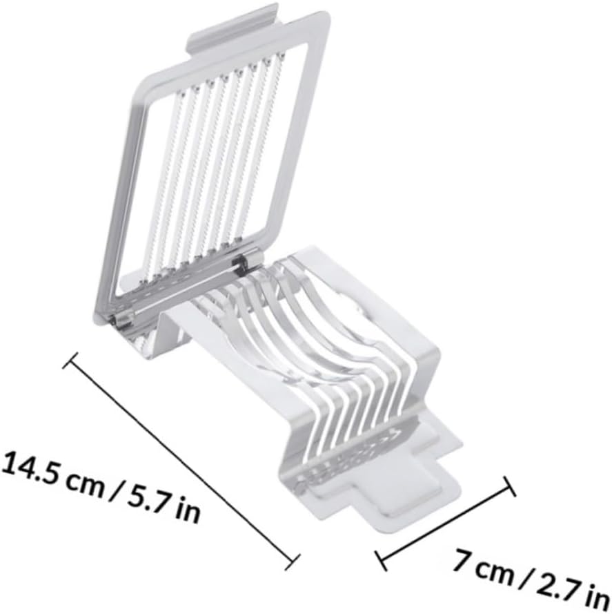 Stainless Steel Egg Slicer Silver Xmas with 8 Cutting Wires