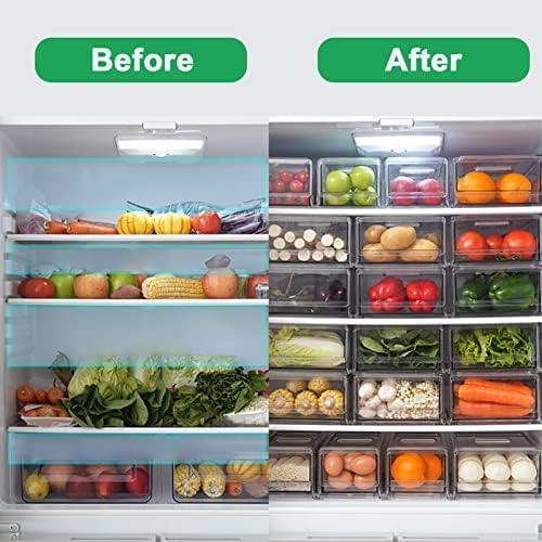YekouMax Pantry Organizers and Storage Bins, Refrigerator Organizer