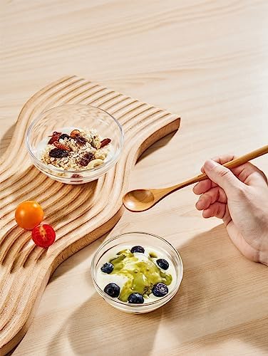 Sweejar 4.5 inch Small Glass Bowls Set, 12 oz Prep Bowls for Cooking