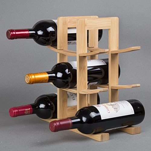 Creative Home 9-Bottle Horizontal Wine Storage Rack, Curved Panel
