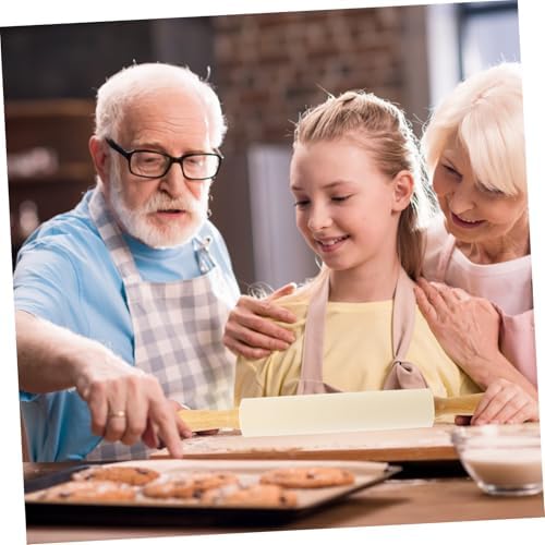 Xmas Silicone Dough Rolling Pin with Wood Handle for Baking