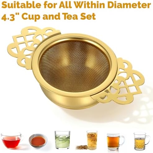 8 Pack Tea Strainer Bowl, 304 Stainless Steel Tea Drain Strainer Tea