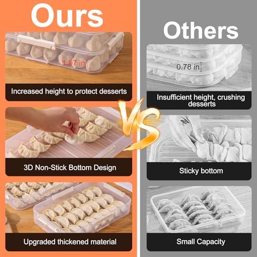 Plastic Cookie Storage Containers Airtight,3-Layer Food Storage