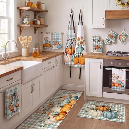 Bencailor 17 Pcs Fall Pumpkin Kitchen Decor Set, Autumn Baking Gifts
