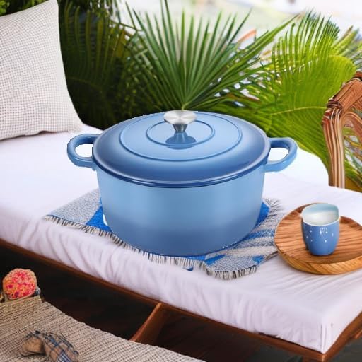 TeamFar 6QT Dutch Oven with Lid, Enameled Nonstick Cast Iron Dutch Oven Cooking - Image 5
