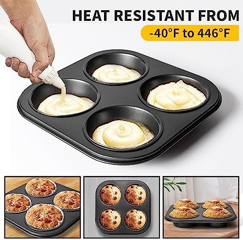 Yomvzake Air Fryer Muffin Pan, 2 Pack Cupcake Molds for Air Fryer