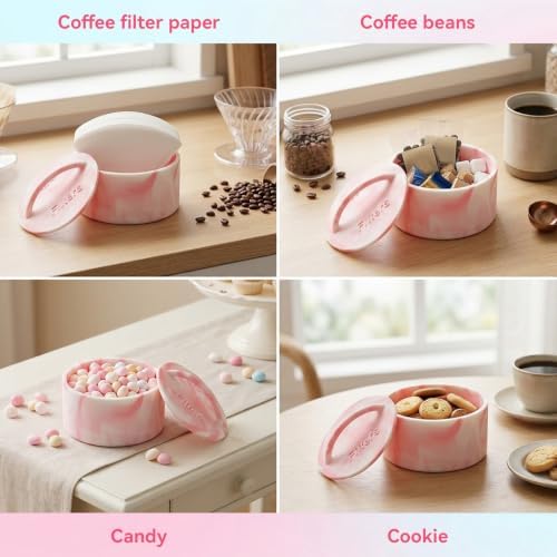 Coffee Filter Holder with Lid, Coffee Filter Holders for Counter