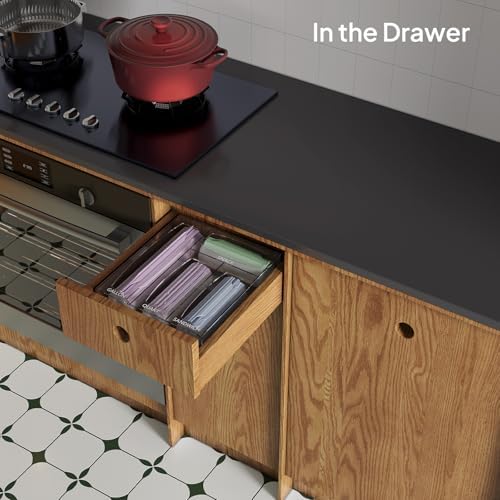 Aquiver Acrylic Bags Storage Organizer - Baggie Bags Drawer Organizer