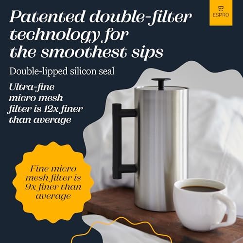 ESPRO P6 French Press, 32oz Stainless Steel