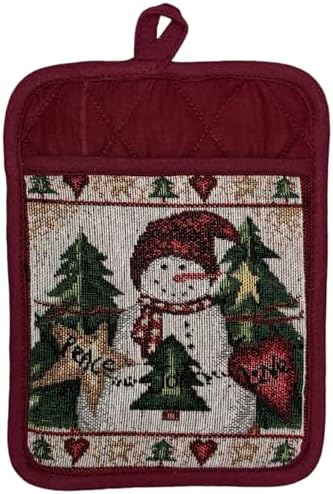 Set of 10, Christmas Tree, Snowman with Peace, Joy, Love Design