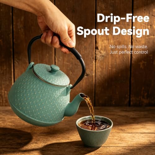 Cast Iron Teapot with Infuser, 42 oz