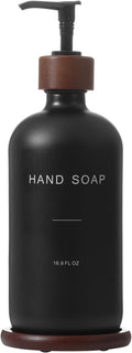 Black Soap Dispenser, Refillable Hand Soap Dispenser by BONLONG