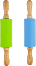 2 Pack Small Rolling Pin for Kids, Kids Rolling Pin for Home Kitchen by Miokun