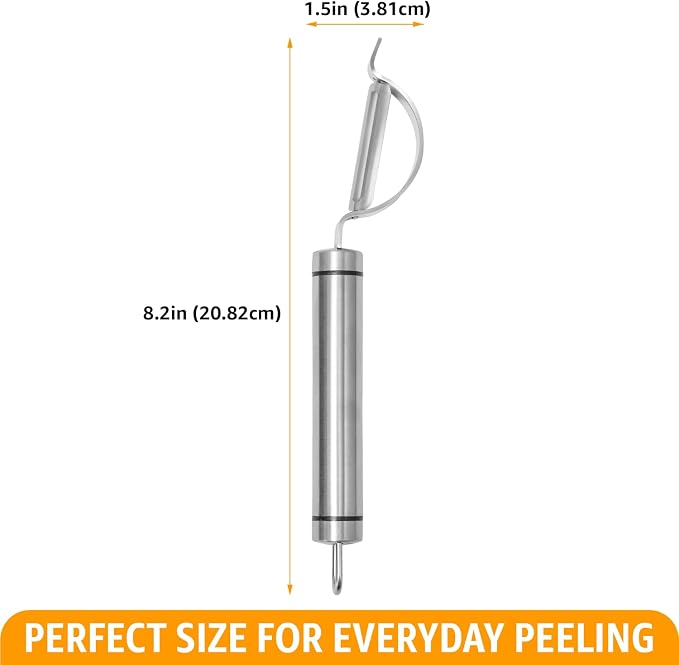 Potato Peeler Stainless Steel, Curved Multifunctional Vegetable Peeler - Image 6