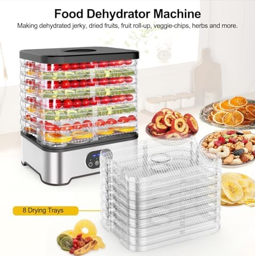 Food Dehydrator Machine, 400W, 8 Trays