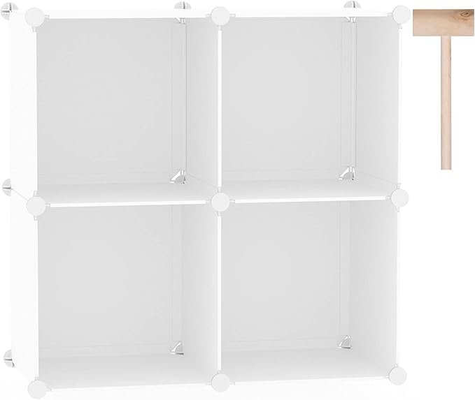 C&AHOME Cube Storage Organizer, 4-Cube Shelves Units, Closet Cabinet, DIY by CAHOME